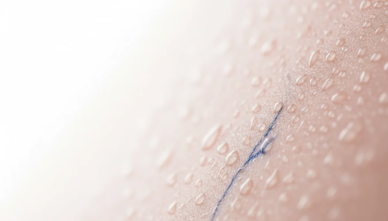 Macro of luminous, healthy skin